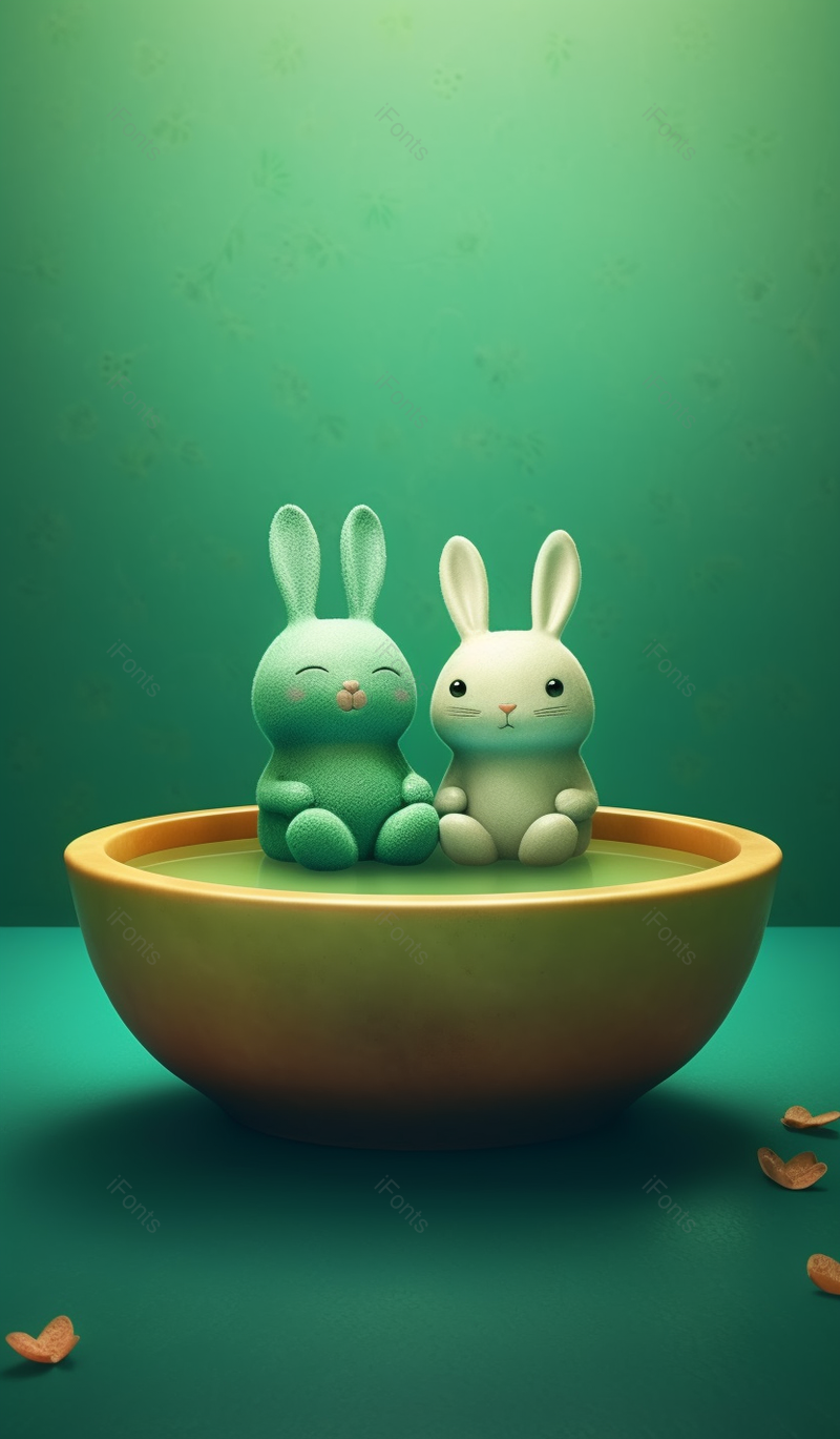 绿色夏天两只非常可爱的动物创意插画,插画/手绘图,插画/手绘图库,插画/手绘图下载,插画/手绘